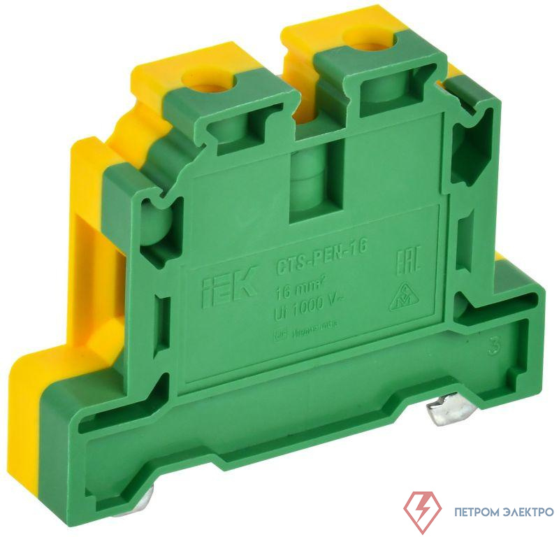 Колодка клеммная CTS-PEN ARMAFIX земля 16кв.мм желт./зел. IEK YCT11-00-K52-016