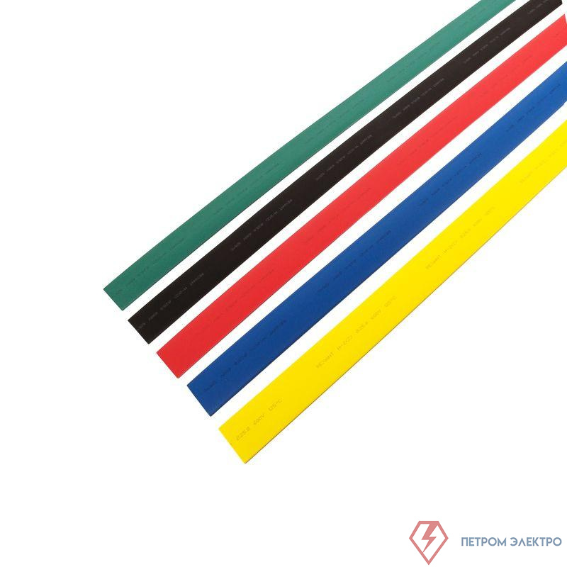 Набор трубок термоусадочных ТУТ нг 25.0/12.5 5 цветов 1м (уп.25шт) Rexant 29-0175