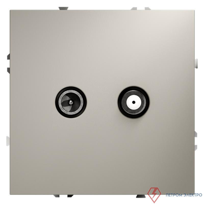 Розетка телевизионная оконечная TV + SAT 2-м СП S70 механизм кашемир Voltum VLS060403