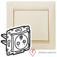 Розетка телевизионная оконечная TV/FM/SAT СП Valena 10дБ механизм сл. кость (DIY-упак.) IEK 695619
