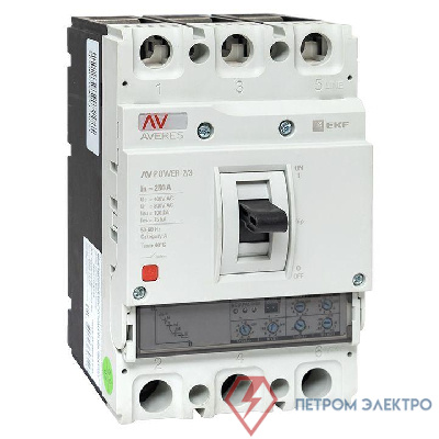 Выключатель автоматический 250А 100кА AV POWER-2/3 ETU2.0 AVERES EKF mccb-23-250H-2.0-av