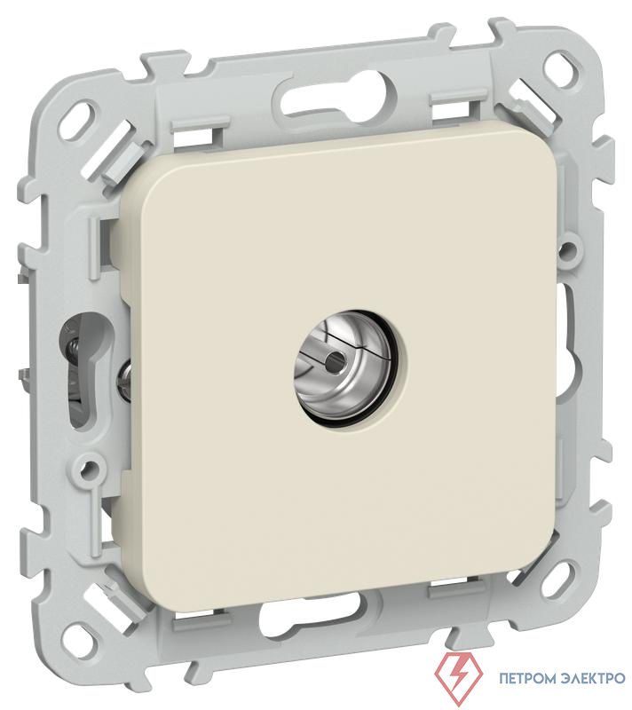 Розетка телевизионная оконечная СП FLITE РТВм-1-1-1-ФлСл тип M экранир. механизм сливочный IEK FI-A13-O-K86