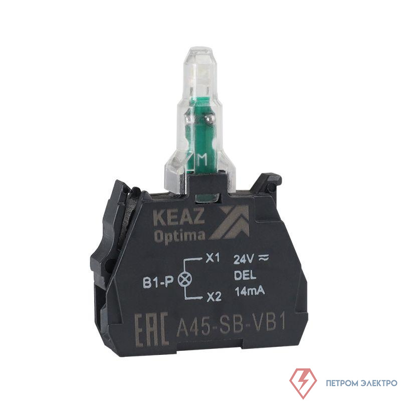 Блок световой OptiSignal D22 A45-SB-VB4 красн. 24 В AC/DC с защитой от наводок ZBVB4 КЭАЗ 362246