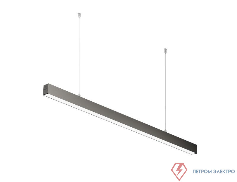 Светильник светодиодный ДПО/ДСО TS 02 S 48 OP 840 L1500 BK 1500х60х60 мм 40Вт 4000К IP20 подвесной линейный в компл. с тросом 3м черн. Русский Свет 11050224515