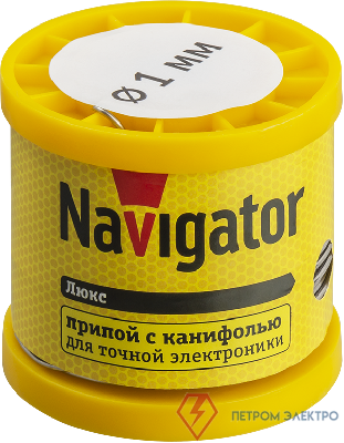 Припой 93 085 NEM-Pos02-61K-1-K200 (ПОС-61; катушка; 1мм; 200 г) Navigator 93085