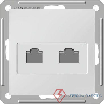 Механизм розетки компьютерной + телефонной 2-м СП W59 RJ45 + RJ11 кат.5E бел. SchE RSI-251TK5E-1-86 (РСИ-251ТК5Е-1-86)