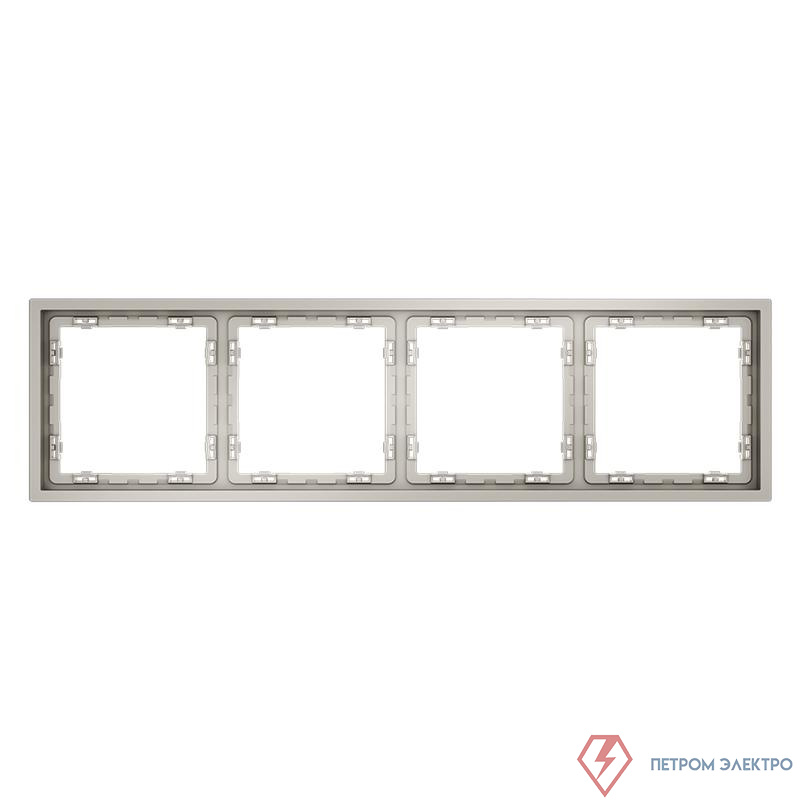 Рамка 4-м S70 пластик. кашемир Voltum VLS100403