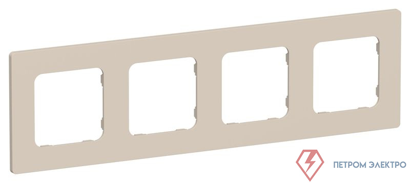 Рамка 4-м СП FLITE РУ-4-К-ФлЛ льняной IEK FI-M42-32-20-K88