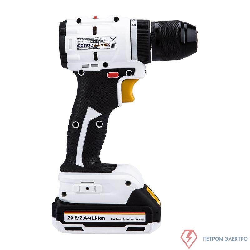 Дрель-шуруповерт аккумуляторная бесщеточная Li-Ion 20В 55Нм (кейс 2 аккум. 2А.ч) Kranz KR-PT-055