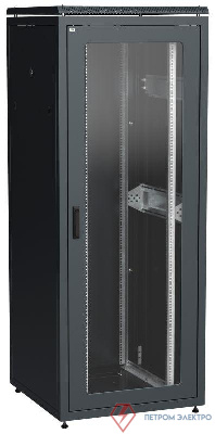 Шкаф сетевой LINEA N 42U 800х800мм стекл. передняя дверь задняя металлическая черн. ITK LN05-42U88-GM