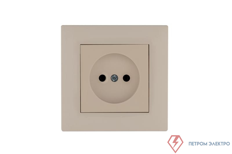 Розетка 1-м Karea RIZZ без заземл. крем Makel 88010022