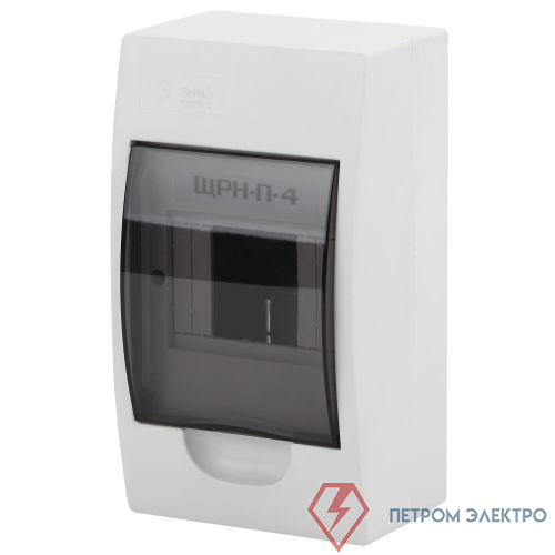 Бокс навесной ЩРН-П-4 4мод. IP41 пластик SIMPLE NO-box_simple-plastic_4_surface BOXS04 Эра Б0041521