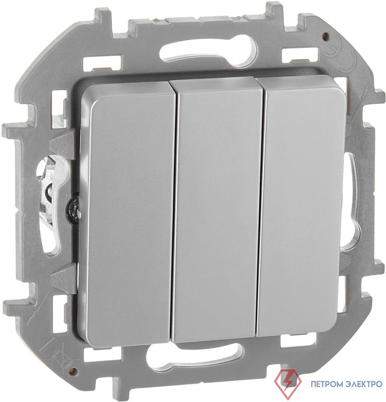 Выключатель 3-кл. Inspiria 10АХ 250В винтов. зажимы алюм. IEK 673542