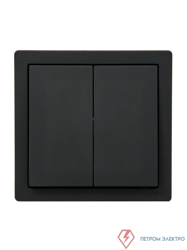 Выключатель 2-кл. ОП LETO черн. бархат LEZARD 752-4200-101
