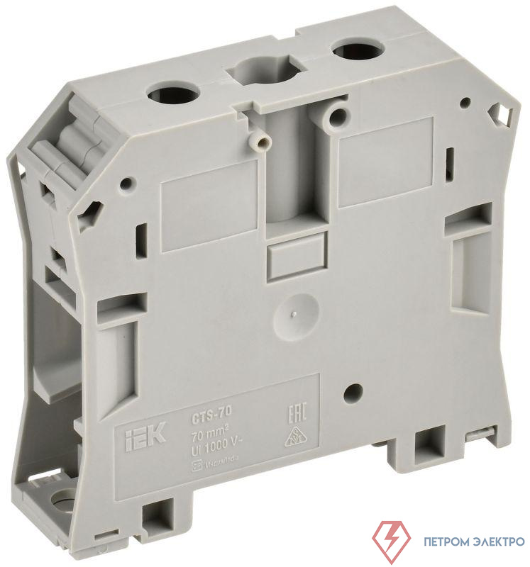 Колодка клеммная CTS с шестигранником 70кв.мм сер. IEK YCT10-01-K03-070