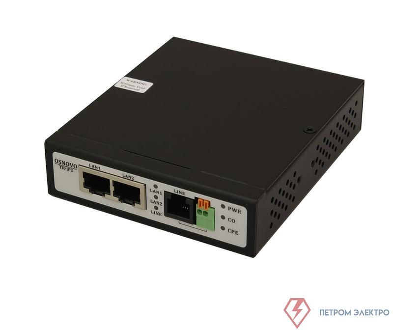 Удлинитель TR-IP2 Ethernet (VDSL) на 2 порта до 3000м OSNOVO 10441
