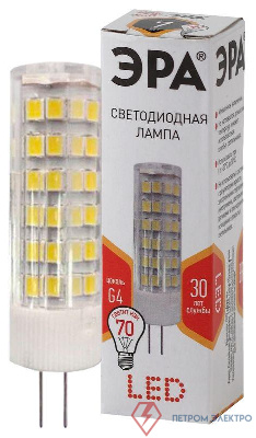 Лампа светодиодная JC-7w-220V-corn ceramics-827-G4 560лм ЭРА Б0027859