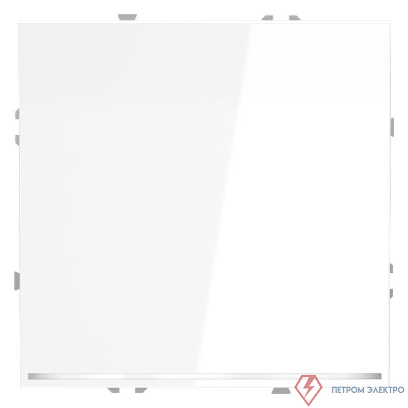 Выключатель 1-кл СП S70 10А с подсветкой механизм бел. глянцевый Voltum VLS010201