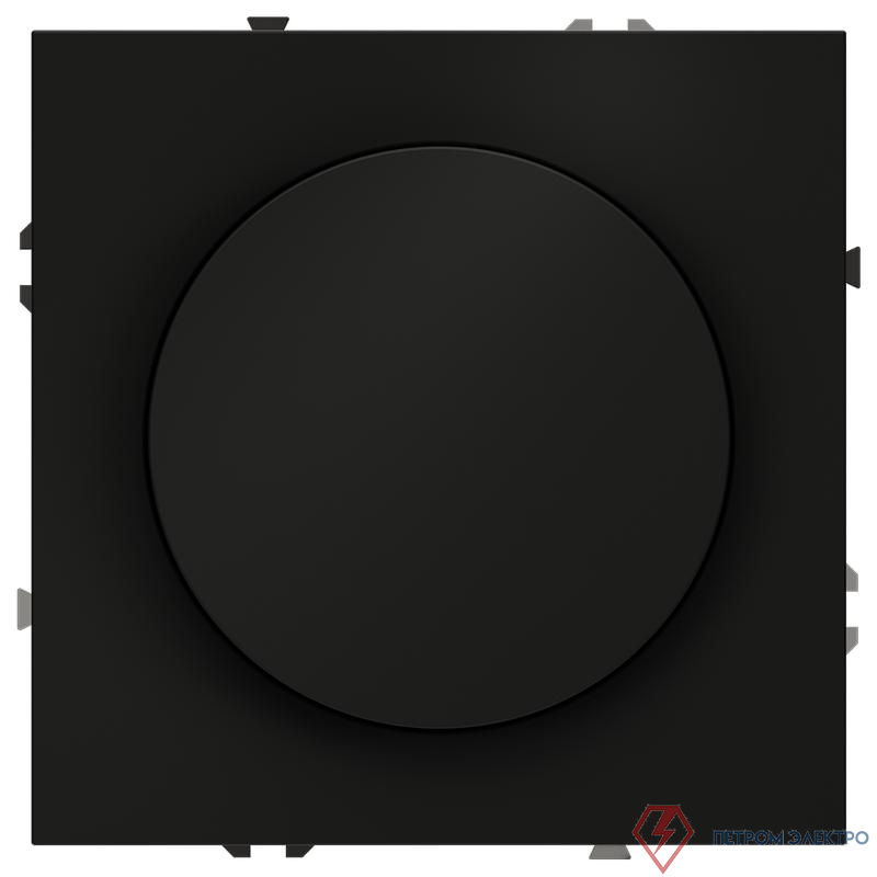 Светорегулятор поворотно-нажимной СП S70 600Вт механизм черн. матов. Voltum VLS070308