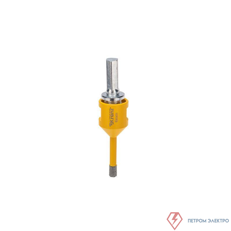 Коронка алмазная профессиональная по керамограниту и железобетону М14 вакуумное спекание 6мм для УШМ Kranz KR-92-1001