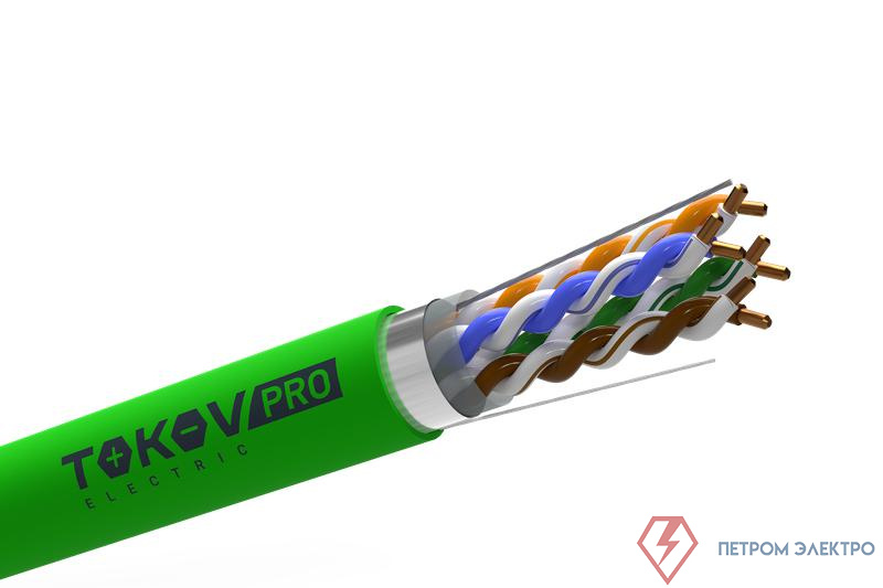 Кабель витая пара F/UTP 4х2х24AWG(0.52мм) кат.5E PVCLS нг(А)-LSLTx indoor Fluke tested 305м (м) PRO TOKOV ELECTRIC TKP-C11-F42-5E-RU-LSLTx