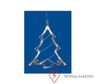 Фигура ULD-H1620-010/STA/3AAA WARM WHITE IP20 XMAS TREE Елочк 3AAA (не в/к) 18х19см подвес 10 LED провод прозр. Uniel UL-00007254