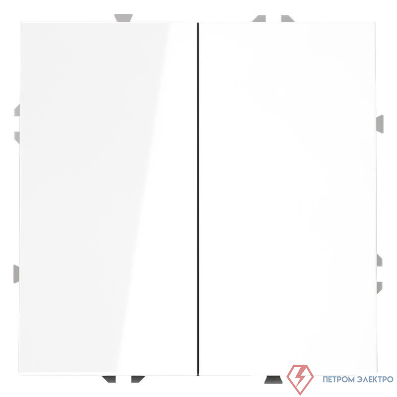 Выключатель 2-кл. СП S70 10А с самовозвратом механизм бел. глянцевый Voltum VLS020601