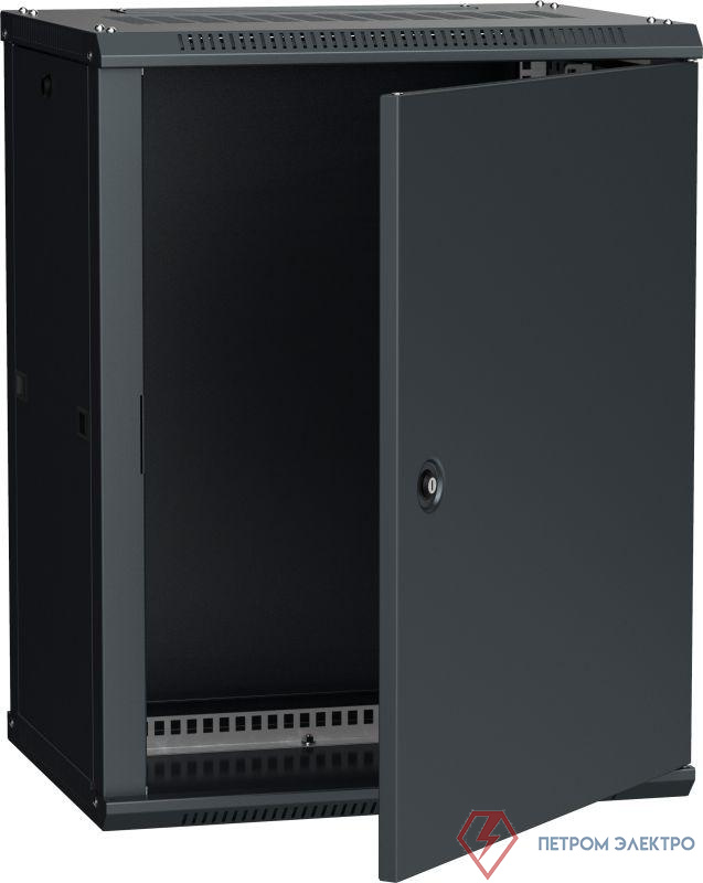 Шкаф 19дюйм LINEA W 15U 600х450мм настен. метал. дверь RAL9005 ITK LWR5-15U64-MF