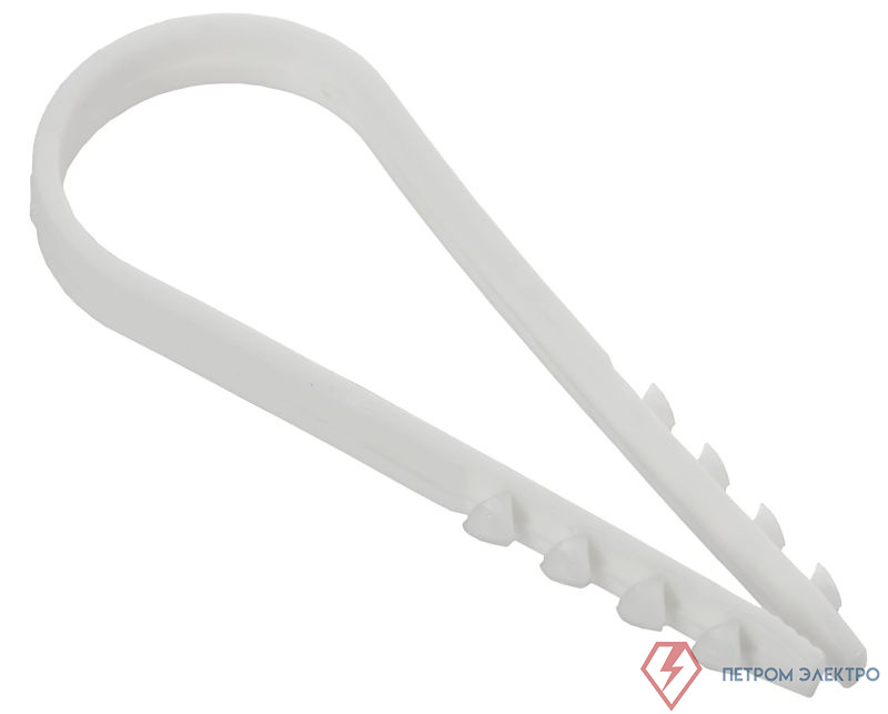 Дюбель-хомут 19х25мм для круглого кабеля нейлон бел. (уп.100шт) GENERICA UDH13-19-25-100-K01-G