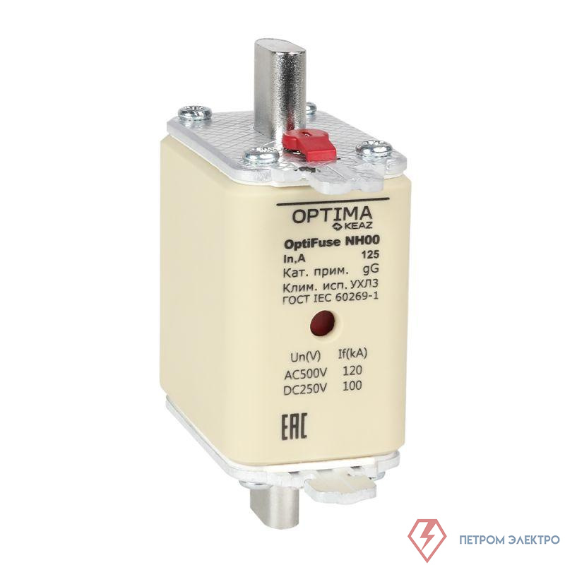 Вставка плавкая OptiFuse NH00-80-gG-УХЛ3 КЭАЗ 374934