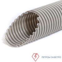 Труба гофрированная ПВХ легкая d63мм с протяжкой сер. (уп.15м) Урал Пак ГФ-0100763-015