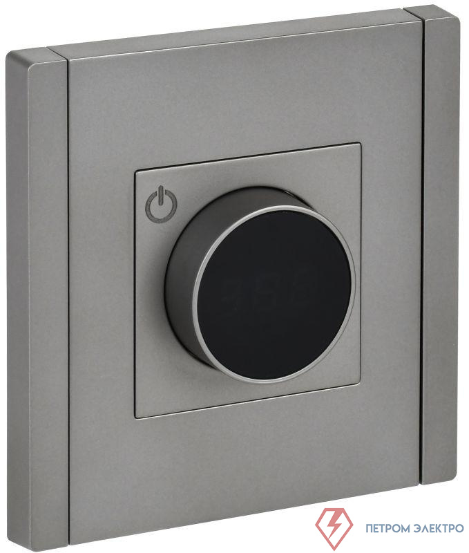 Термостат электронный FORTE&PIANO FP552 с индикацией сталь IEK FP-RT11-K46