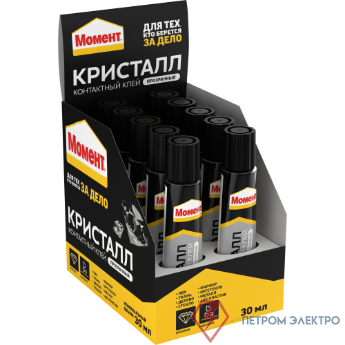 Клей "Момент Кристалл" 30мл шоу-бокс 873873 Момент C0036325
