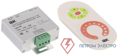 Контроллер с ПДУ радио MONO 1 канал 12В 10А 120Вт бел. IEK LSC1-MONO-120-RF-20-12-W