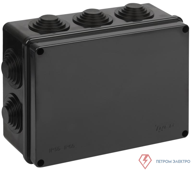 Коробка Тусо распаячная для ОП 200х140х75мм УХЛ1 черн. Ruvinil 67055Ч