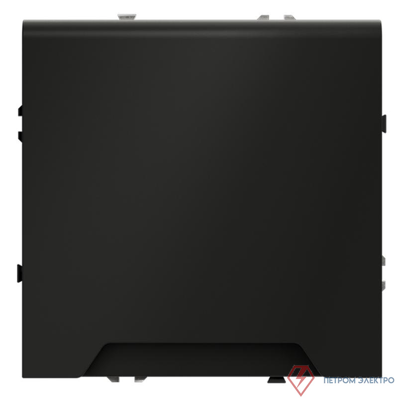 Розетка 1-м СП S70 16А с заземл. защ. шторки + крышка механизм черн. матов. Voltum VLS040308