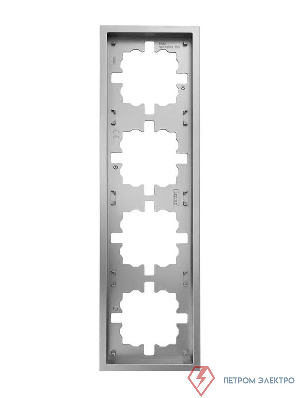 Рамка 4-мест. горизонт. ZIMA сер. матов. LEZARD 704-7400-149