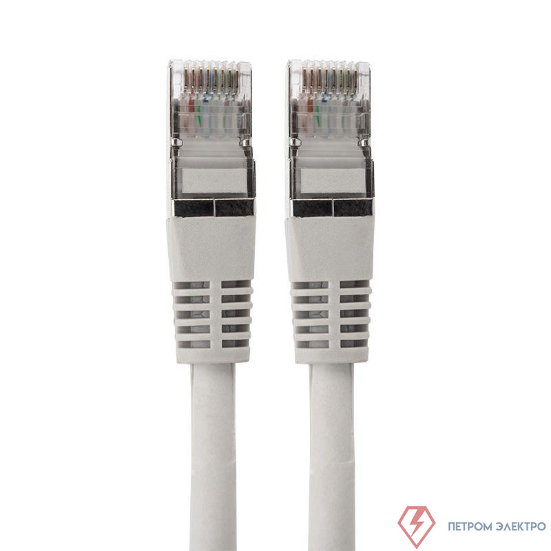 Патч-корд F/UTP кат.6 RJ45-RJ45 LSZH экранир. 2м сер. Rexant 18-8105-1