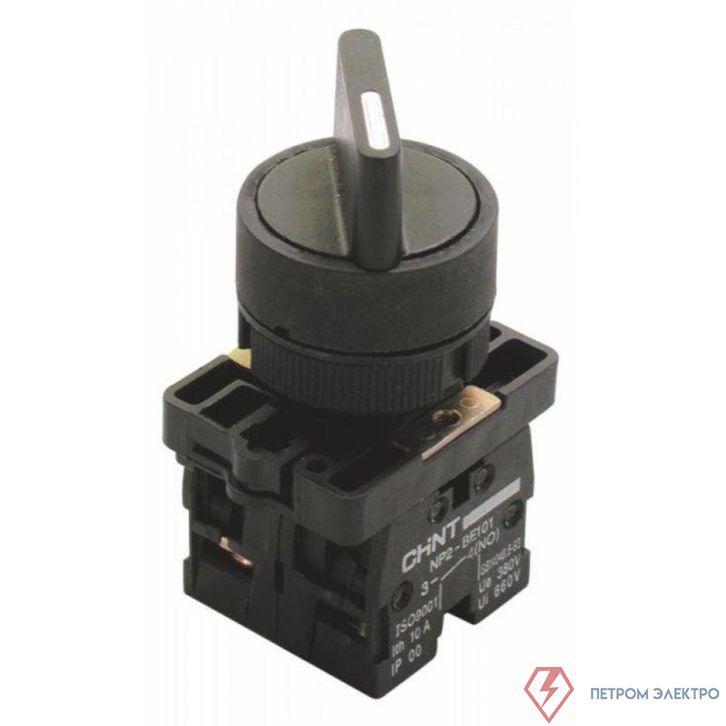Переключатель NP2-ED25 2 положения фиксацией 1НО+1НЗ IP40 (R) CHINT 574100