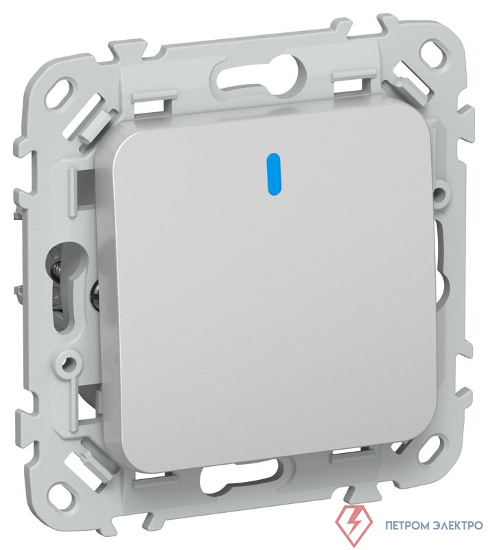 Выключатель 1-кл. СП FLITE ВС11-1-1-ФлА 10А с индикацией механизм алюм. IEK FI-V10-1-10-1-K47