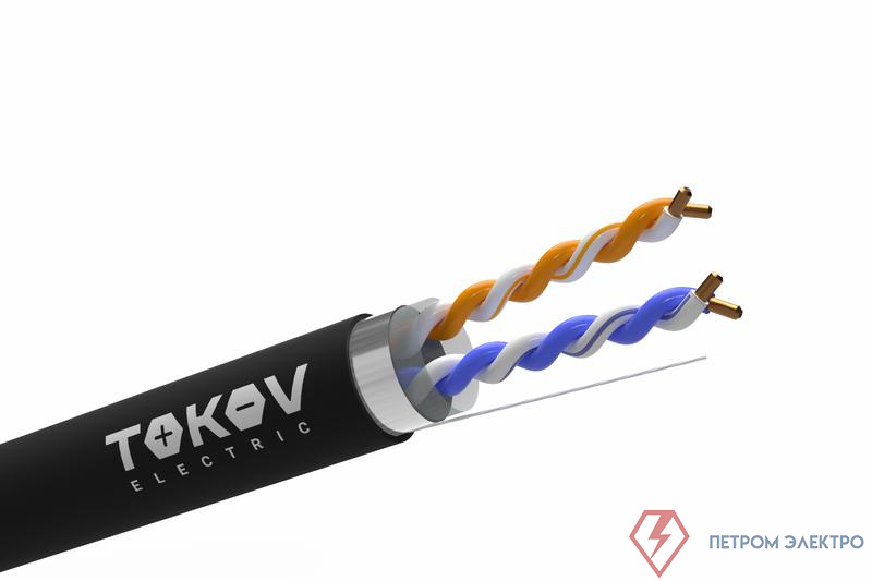 Кабель витая пара F/UTP 2х2х24AWG кат.5E PE outdoor 305м (м) TOKOV ELECTRIC TKE-C05-F22-5E-305-OD