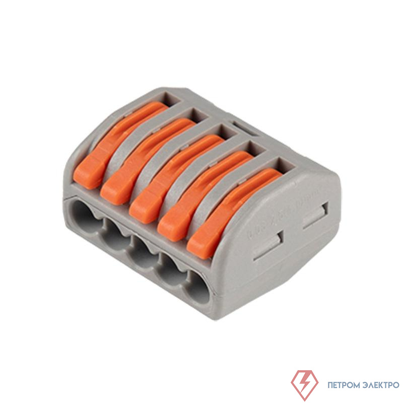 Клемма монтажная рычажного соединения PTC-5P 222-415 450В 32А 0.08-2.5(4.0)кв.мм JazzWay 5050853