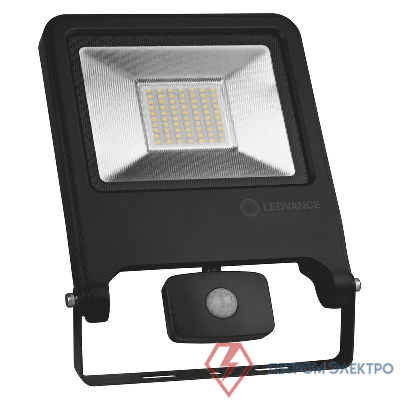 Прожектор светодиодный FLOODLIGHT VALUE SENSOR 50Вт 4000К IP44 с датчиком черн. BK LEDVANCE 4058075268746