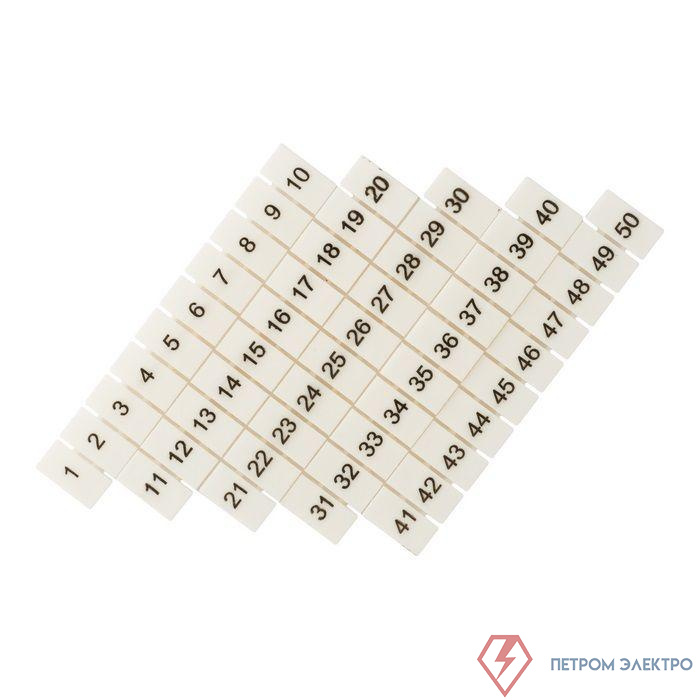 Маркеры для UT/ST/Push-in 6 с нумерацией 1-50 (уп.100шт) PROxima EKF zb-st-6-1-50