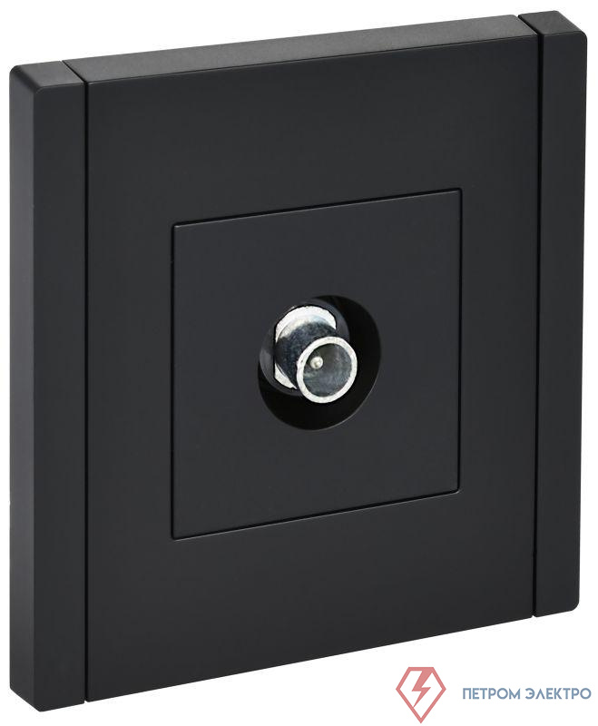 Розетка TV проходная FORTE&PIANO FP129 черн. IEK FP-A10-P-K02