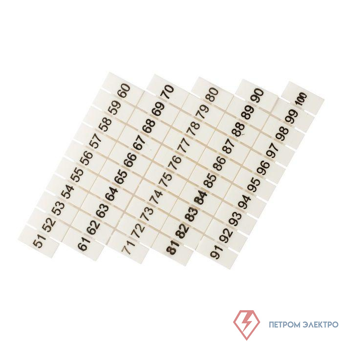 Маркеры для JXB-ST 2.5 с нумерацией 50-100 (уп.100шт) PROxima EKF zb-st-2.5-50-100