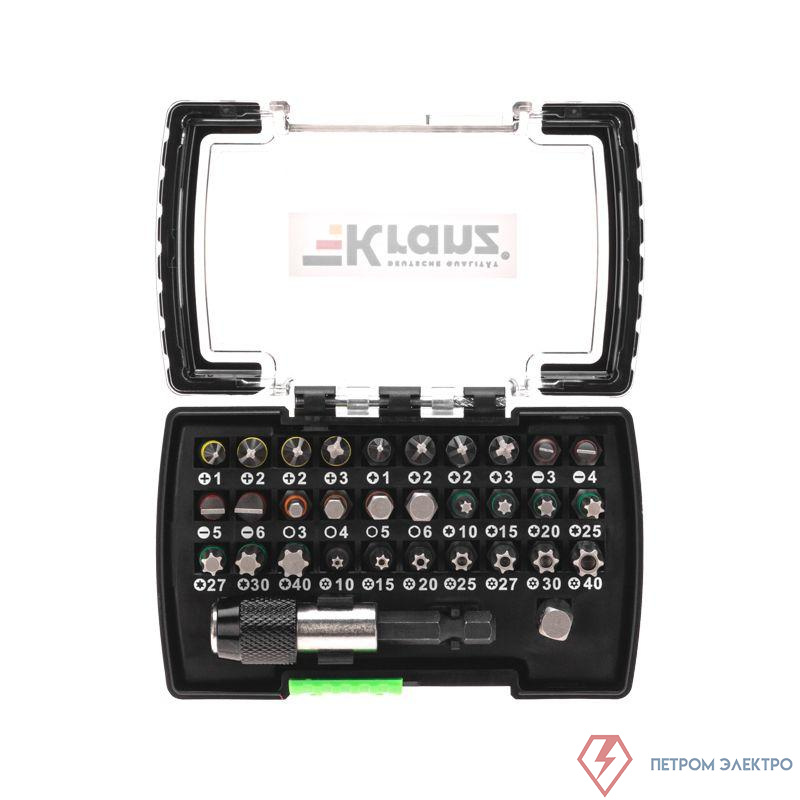 Набор бит с магнитным держателем пластиковый кейс 32 шт Kranz KR-92-0464