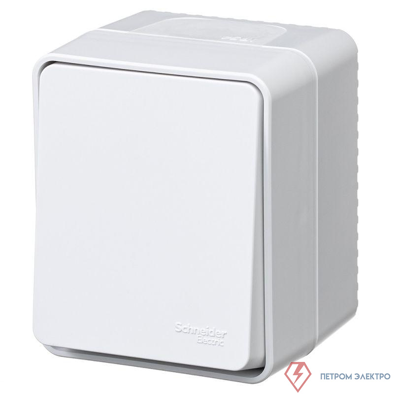 Выключатель кнопочный 1-кл. ОП AtlasDesign PROFI IP54 10АХ бел. SE ATN540115