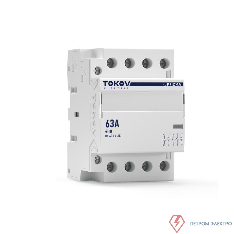 Контактор модульный 54мм 63А 230В АС 4НО PRIZMA TOKOV ELECTRIC TKE-PZ-MC-3-63-230-40