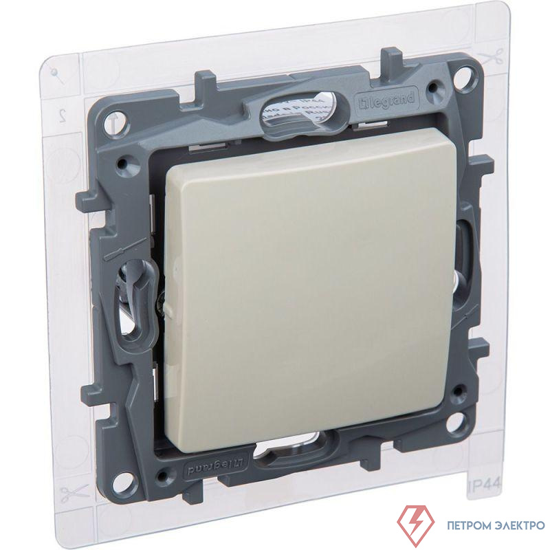 Переключатель 1-кл. Etika 10А IP44 250В безвинтов. зажимы сл. кость IEK 672307